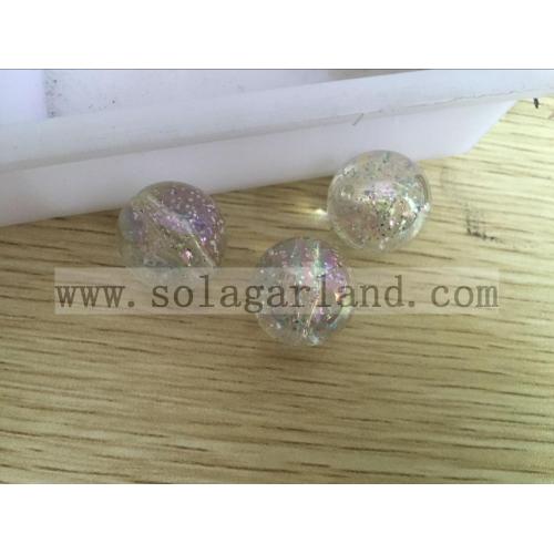 8-20 MM Acryl Ronde Sparkle Transparant met Glitter Kleurrijke Chunky Gumball Bubblegum Kralen