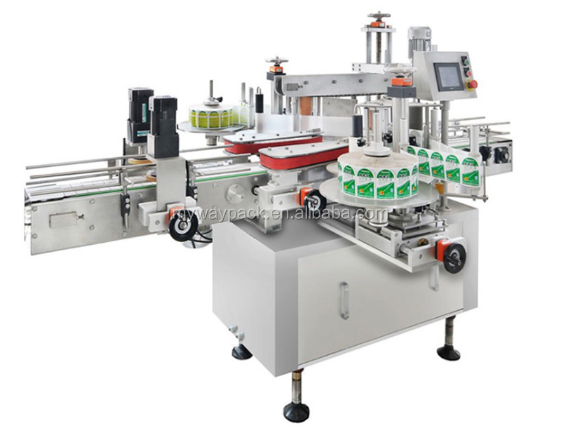 Competitive industrial wax crayon two sides printing labeling machine /double sizes label machine