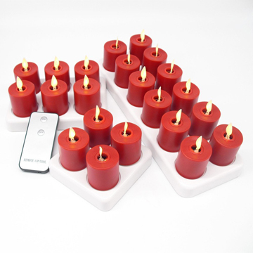 rechargebale flameless votive sompex flame led tea lights with timer