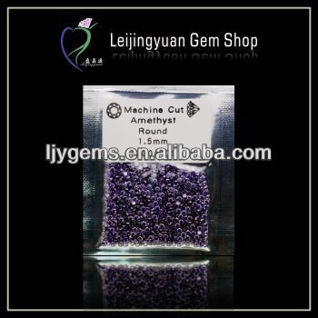 Machine Cut Amethyst Cubic Zirconia Stone Price