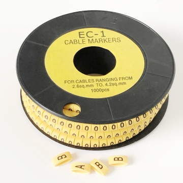 Custom Soft PVC Plastic Flat Cable Markers with Any Characters