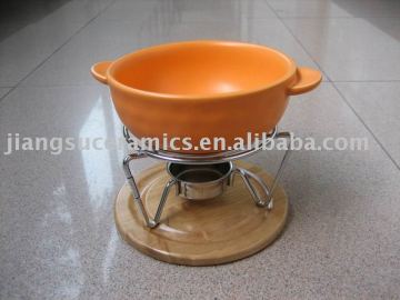 heat resistant Cookware orange ceramic cheap cheese pots