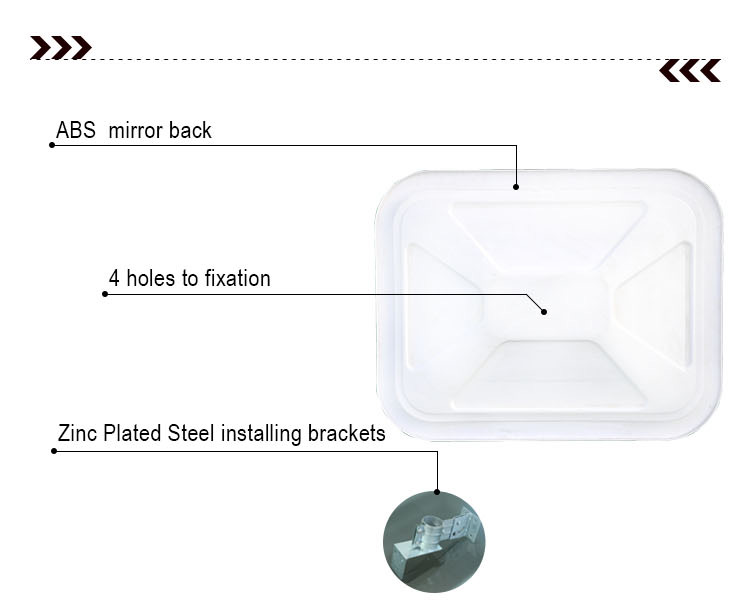 Elliptic Square Reflective Convex Mirror with PC Lens