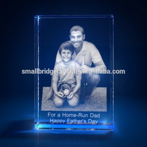 3D laser Photo crystal Fathers Day Gifts