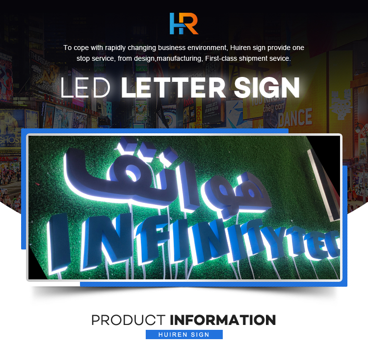 Custom Stainless Steel Backlit Advertising Sign Outdoor Led Letter Sign 3d Led Channel Letter For Supermarket Name