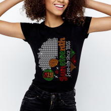 1865 Freedom Day Juneteenth Rhinestone Template