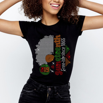 1865 Freedom Day Juneteenth Rhinestone Template