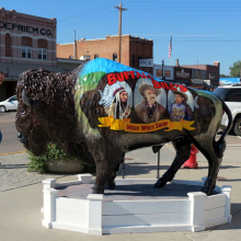 outdoor decoration bronze foundry metal craft life-size buffalo statue