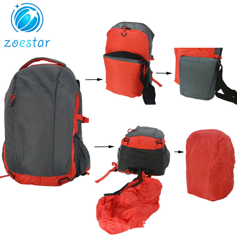 Anti-theft Nylon Laptop Backpack with Separate Shoulder Bag Shopping Bag Multi-functional 3-pieces Bag