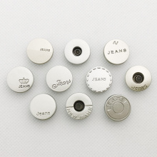 Customizable Fashion Design: Engraved Name Metal Jeans Buttons in Unique Colors