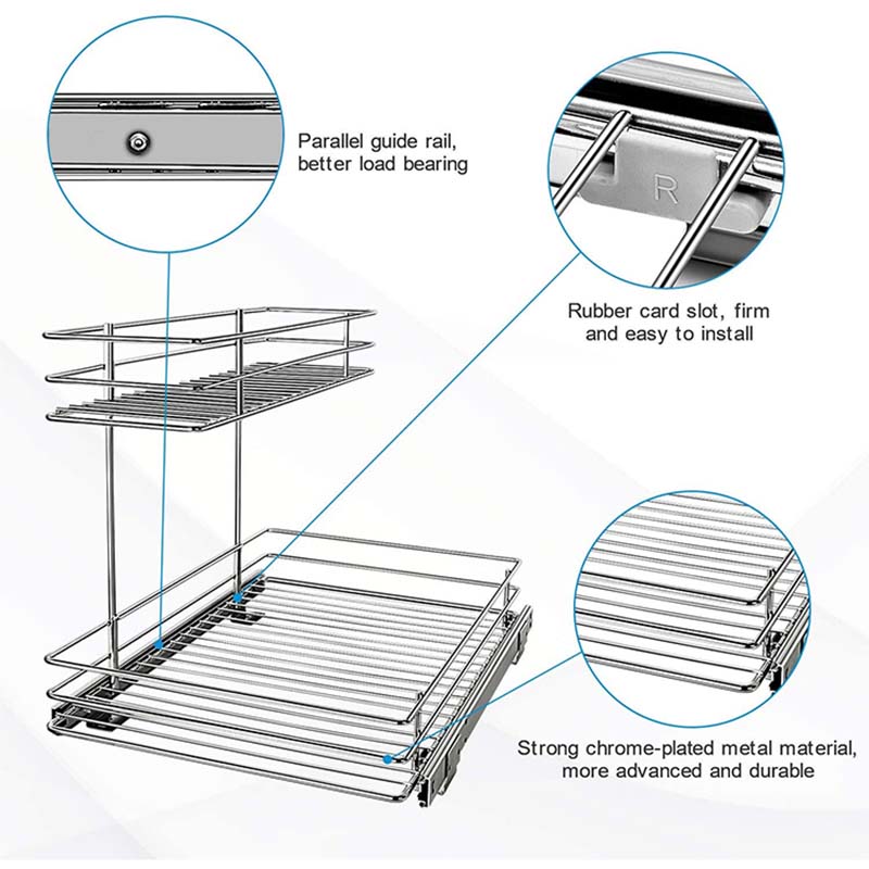 2 tier Pull Out Cabinet Organizer special details