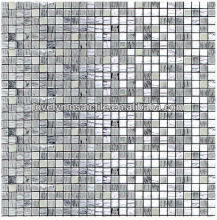 square tile wall black white aluminium mosaic panel