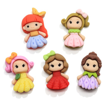 Resin Lovely Mixed Little Girl Princess Flatback Cabochon Scrapbook Kawaii DIY Embellishments Accessories