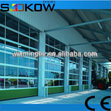 vertical lift transparent panel sectional door