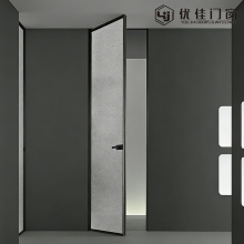 Single Panel Textured Glass Swing Door