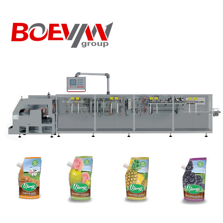 Multifunctional fully automatic spout doypack pouch juice beverage and jam packaging machine