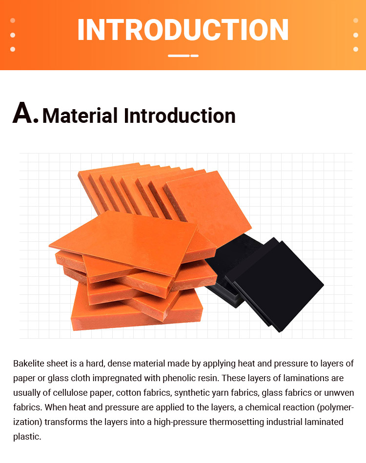 Customized Epoxy Phenolic Sheet Bakelite Insulation Board