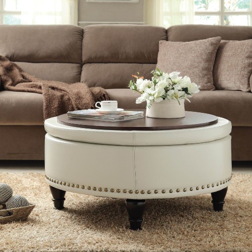 Round ottoman/storage ottoman/ottoman stool