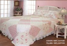 High quality comfortable cotton printed quilt patchwork bedspread