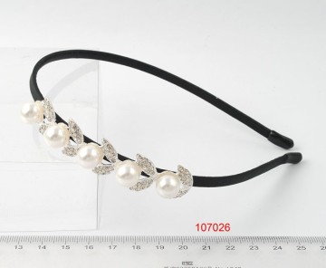 fashion pearl rhinestone sticker headband