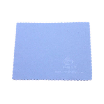 Microfiber sunglasses blue color cloth, round edge
