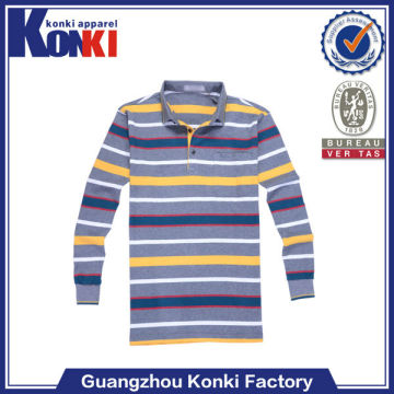 cheap wholesale fashion stripe polo shirts long sleeve