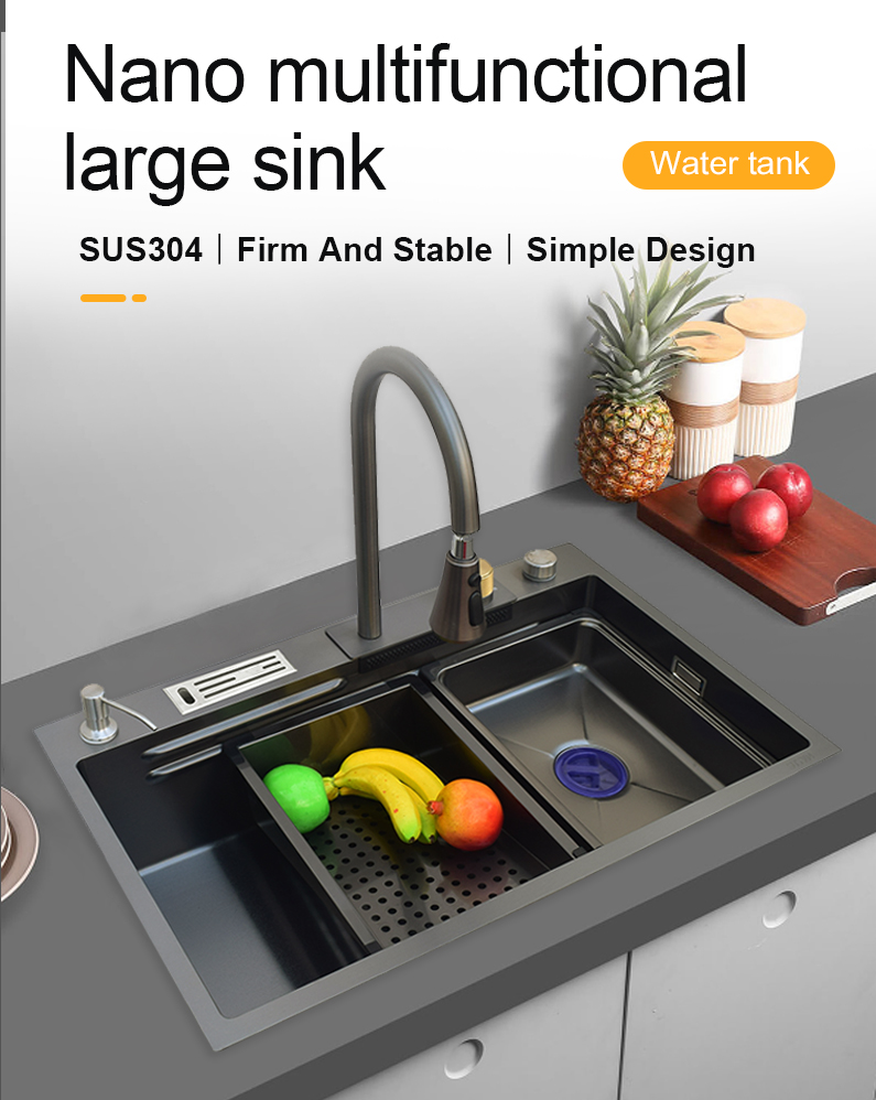 Brushed Surface Stainless Steel Single Bowl Kitchen Sink