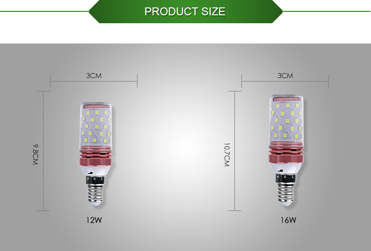 China wholesale 220v corn led light bulbs E14 12 16 watts Energy Saving Lamp warm white Led Bulb Light