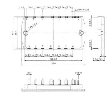 Igbt Power Module 7mbr50jc060 Power Integrated Module (pim)  Fujitsu Igbt Power Module