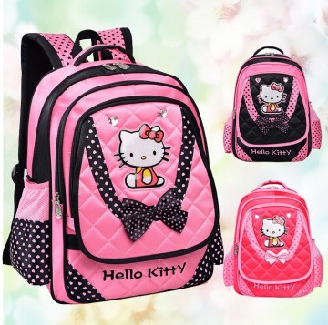 Fashion Children backpack hello kitty school bag for girls