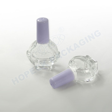 Flat shape nail polish glass bottle