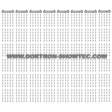 LED Pixel Bubble P200 Curtain Kit Height 6m Width 8m (LPBU50-A200BKT(H6W8))