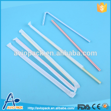 Wholesale PP plastic reusable bendable drinking straws