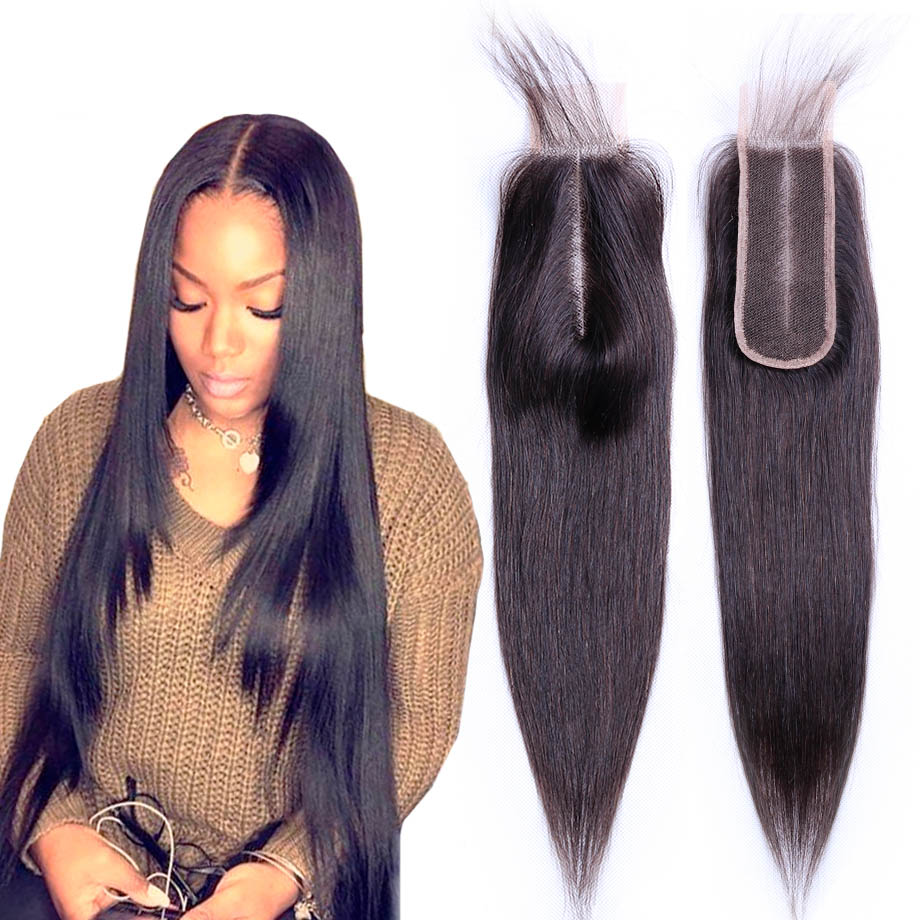 Processed mink indian raw premium virgin hair weave wholesale 2x6 lace closure