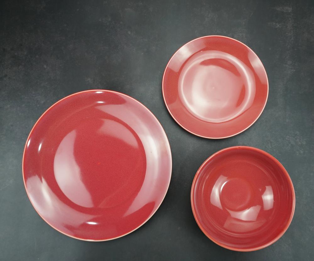 Reactive Glazed Stoneware Dinner Set Claret Red Ch22067 G08 4