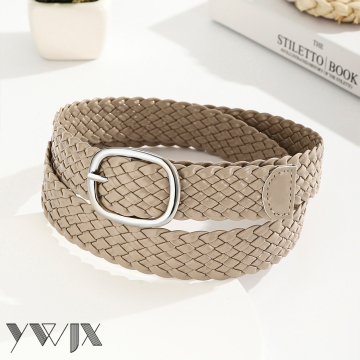 Khaki Retro Woven Canvas Belt