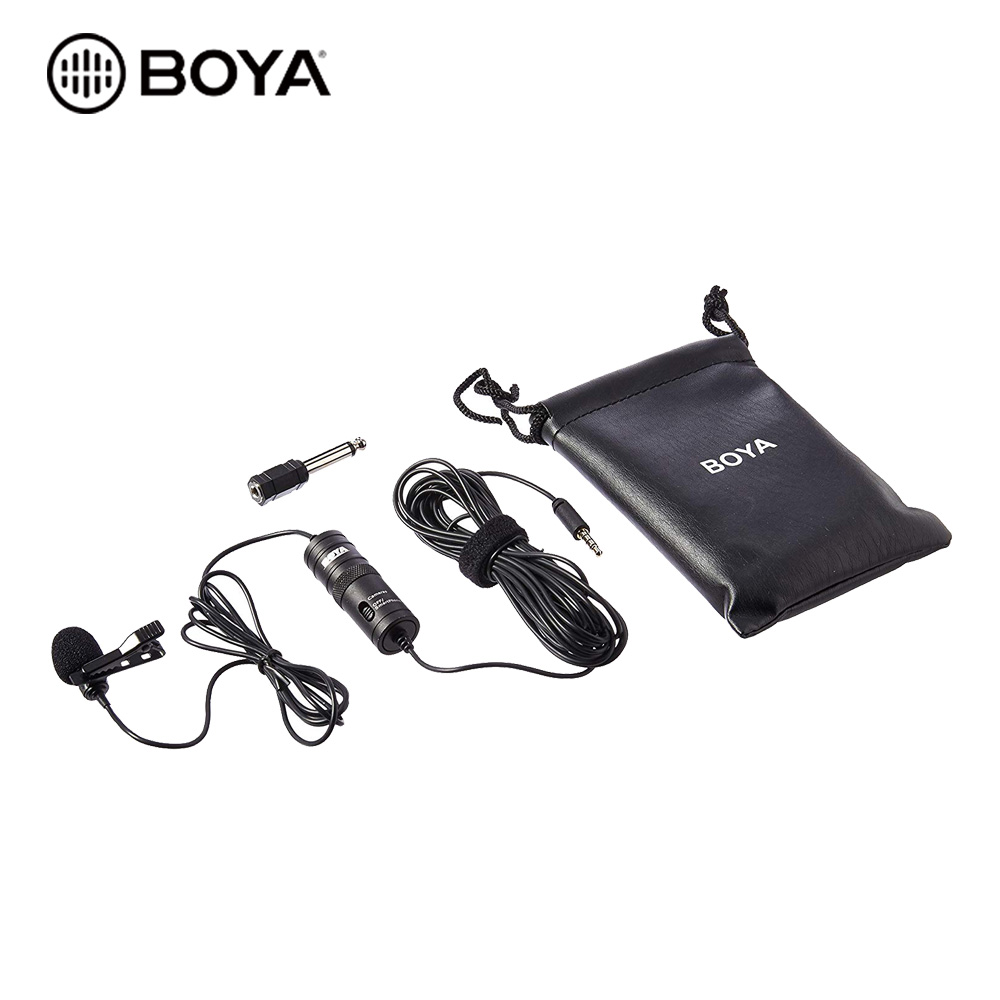 BOYA BY-M1 Mini Wired Lavalier Collar Tie Clip Mic Microphone for Iphone