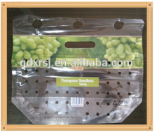 grape bag with zipper top for easy open