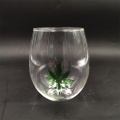 Hittebestendig wijnglas met groene boom erin