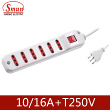 6 Gang Extension Socket 10/16A Fire Protection