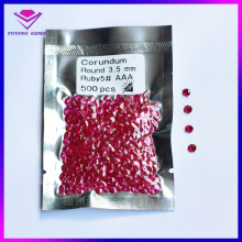 Brilliant Round Shape 3.5MM Synthetic 5# Ruby Gems Stone Corundum