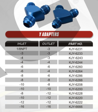 Racing auto Y-branch adapters