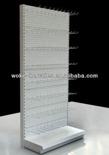 perforated back panel shelf