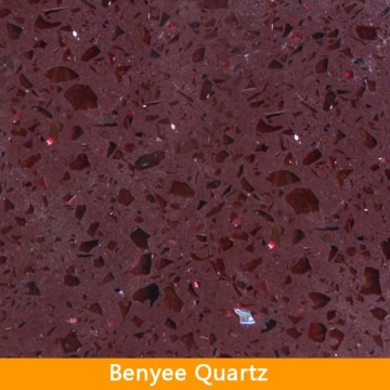 NQ1009R - Newstar Crimson deep red crystal composite quartz