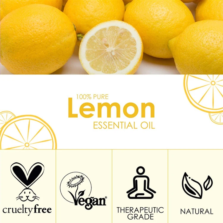 OEM Private Custom Lemon Oil 100% Pure Natural Essential Oil