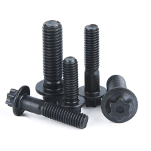Top Seller High Strength M5 M6 Black Carbon Steel Outer Hexagon Flange Bolts