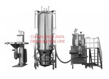 Fluid bed mixing drying granulator line