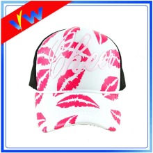 Lip Printed Foam Mesh Trucker Cap
