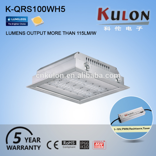 Outdoor 100w 11500lm waterproof fixtures led recessed lighting