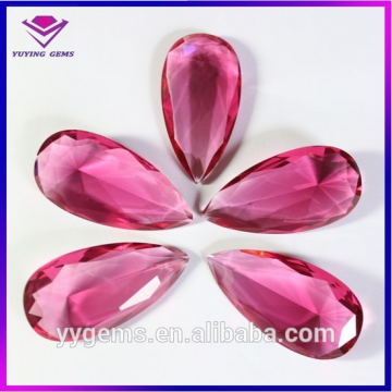 China Loose Drop Colorful Earring Pendant Pear Glass Crystal